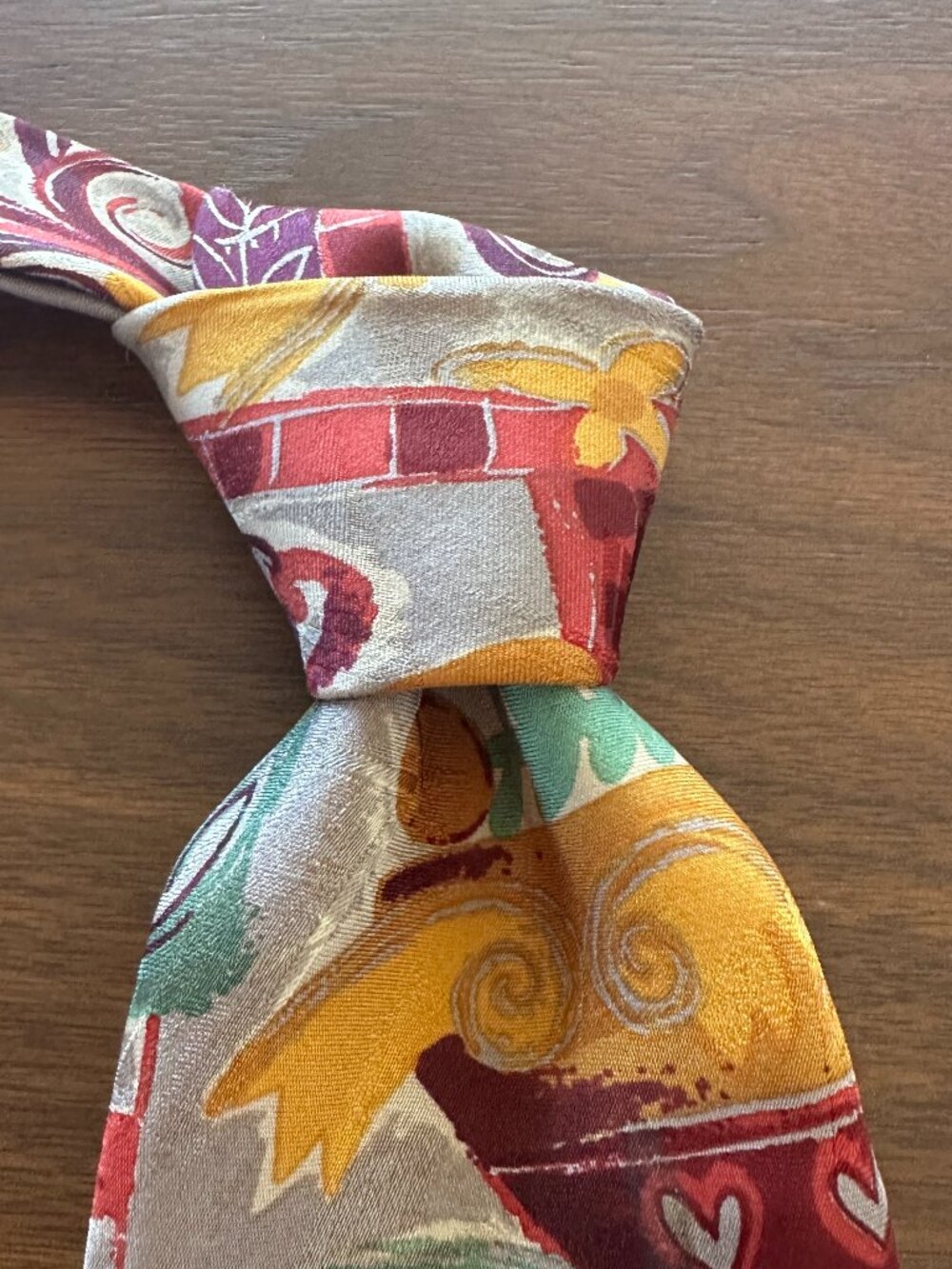 Ermenegildo Zegna Multicolor Abstract Silk Tie